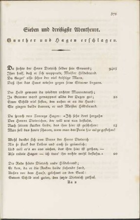 Sieben und dreißigste Abentheure. Gunther und Hagen erschlagen.