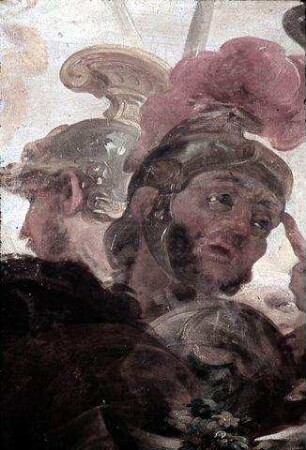 Mittelbild: Alexander opfert in Gegenwart des Hohepriesters Jaddus im Tempel zu Jerusalem