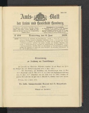No. 133, 6. Juni 1918
