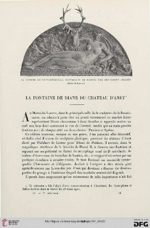5. Pér. 4.1921: La fontaine de Diane du chateau d'Anet