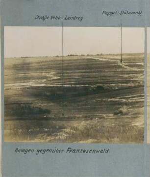 Foto feindlicher Anlagen gegenüber dem "Franzosenwald", Teil 1 (Rundbild)