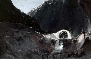 Bau der Teufelsbrücke