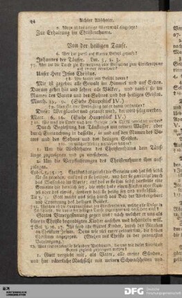 Von der heiligen Taufe.