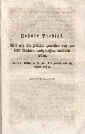 Zehnte Predigt.