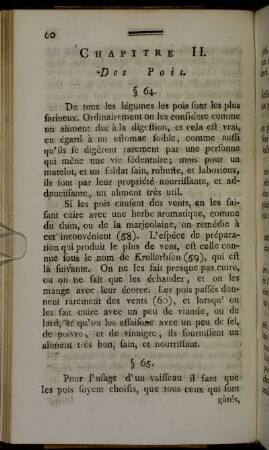 Chapitre II. Des Pois.