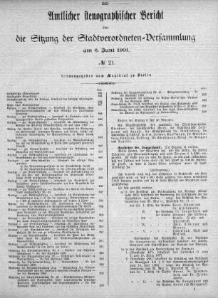 No. 21, 6. Juni 1901