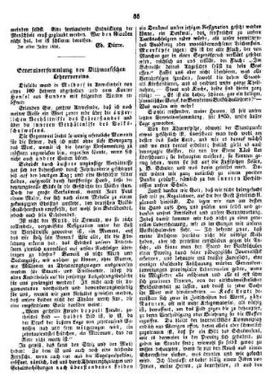 Generalversammlung des Dithmarsischen Lehrervereins