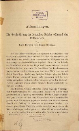 Zeitschrift für Social- und Wirthschaftsgeschichte. 3. 1895