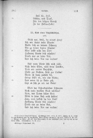 55. Lied eines Unglücklichen.