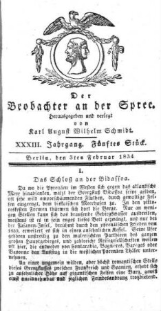 5. Stueck, 3. Februar 1834