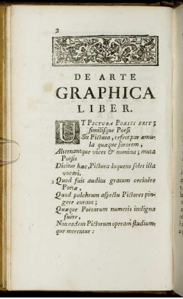 De Arte Graphica Liber. = De L'Art De Peinture.
