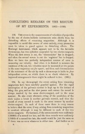 A Supplement to a revised Account of the Experiments made with the Bashforth Chronograph to find the Resistance of the Air to the Motion of Projectiles with the Application of the Results to the Calculation of Trajectories and a Historical Sketch of the Progress of Ballistic Experiments connected with The Advanced Class, Woolwich, 1864 - 1890