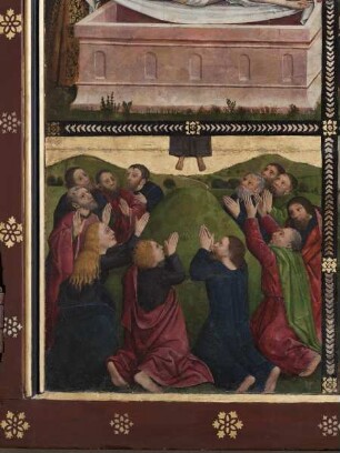 Passionsaltar — Passion und Auferstehung Christi — Rechter Flügel: Nach der Kreuzigung — Himmelfahrt Christi