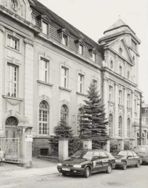 Mittweida, Postamt : Mittweida, Postamt (1915/1916), Poststraße 15, Ecke Schumannstraße, Straßenansicht (Schumannstraße)