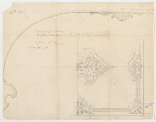 Thiersch, Friedrich von; München; Justizpalast - Deckenabwicklung; Deckenprofile (Schnitte)