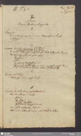 Plan zu einem kurzen Gruben-Rapporte