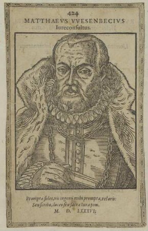 Bildnis des Matthaevs VVesenbecivs