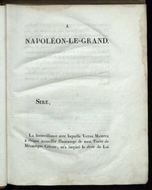 À Napoléon-Le-Grand.