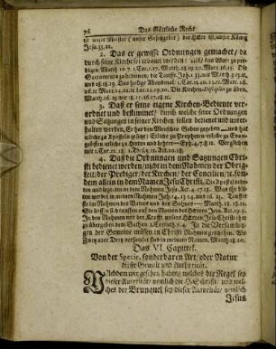 Das VI. Capittel. Von der Specie, sonderbaren Art/ oder Natur dieser Gewalt und Authorität.