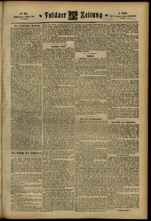 Zweite Ausgabe vom Mittwoch, den 09. Oktober 1912.