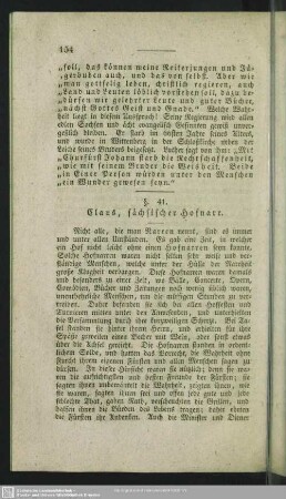 §. 41. Claus, sächsischer Hofnarr