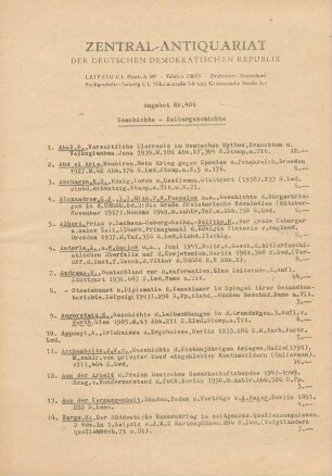Nr. 486: Geschichte - Kulturgeschichte