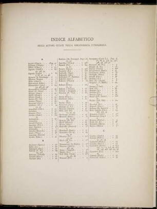 Indice Alfabetico
