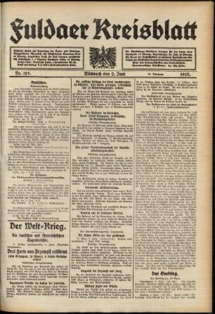 Ausgabe vom Mittwoch, den 02. Juni 1915.