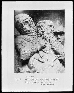 mittlere Reihe, Detail: Paulus wird von zwei Kriegsknechten gehalten