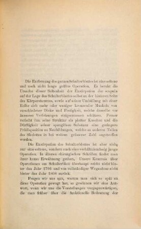 Ueber die Exstirpation der scapula