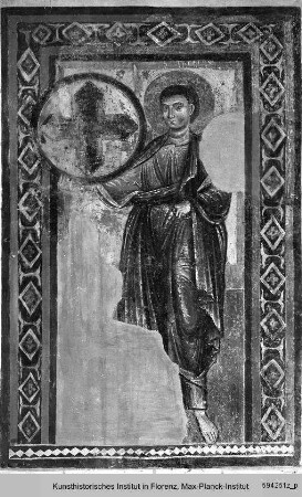Innendekoration von San Bevignate in Perugia : Dekoration der südlichen Langhauswand