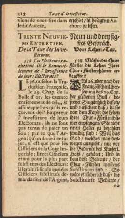 Neun und dreysigste Gespräch. Vom Lehen-Tax.