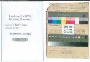 Entnazifizierung Joseph Wichmann , geb. 27.05.1902 (Rechtsanwalt)