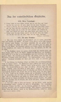 Aus der vaterländischen Geschichte
