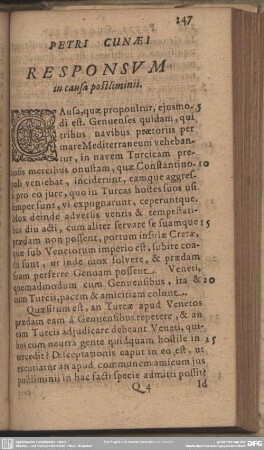 Responsum in causa postliminii