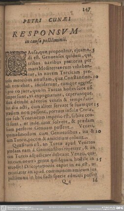 Responsum in causa postliminii