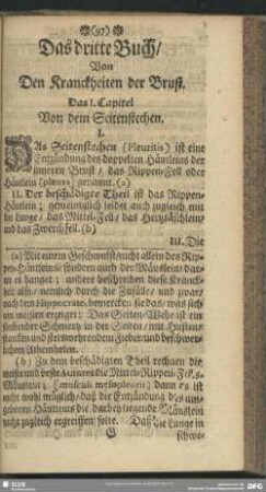 Das dritte Buch, Von Den Kranckheiten der Brust