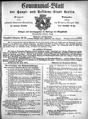 1873,26: No. 26, 29. Juni 1873