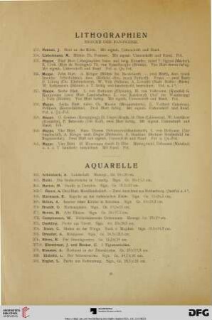 Aquarelle (Nr. 362-455)