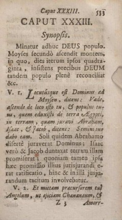 Caput XXXIII. Synopsis. Minatur adhuc DEUS populo.