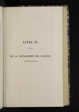 Livre IV. De la Physionomie des Plantes.