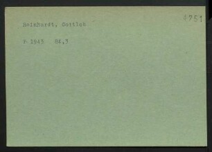 Reinhardt, Gottlob