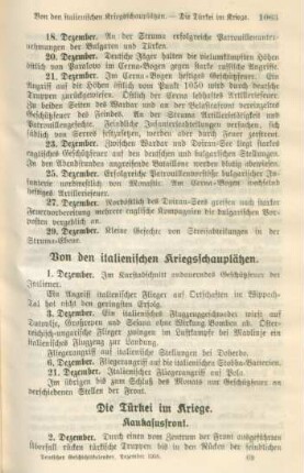 Von den italienischen Kriegsschauplätzen