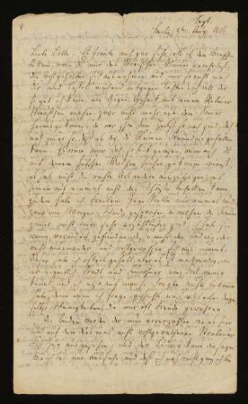 Brief von Ferdinand Philipp Grimm an Charlotte Amalie Grimm