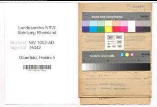 Entnazifizierung Heinrich Gloerfeld, geb. 23.12.1892 (Stadtsekretaer)