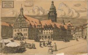 Dolmetsch, Theodor; Plauen; Rathaus - Perspektive