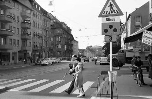 Freiburg: Blindenübergang in der Habsburgerstraße