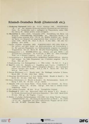 Römisch-Deutsches Reich (Oesterreich etc.) (Nr. 1-93)