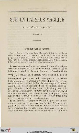 N.S. 8.1863: Sur un papyrus magique du musée britannique, [2]