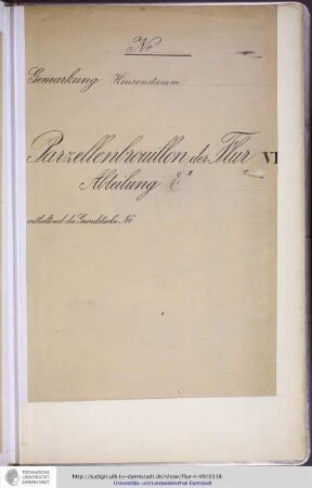 No. 39 Gemarkung Heusenstamm, Flur VI, Abteilung EII